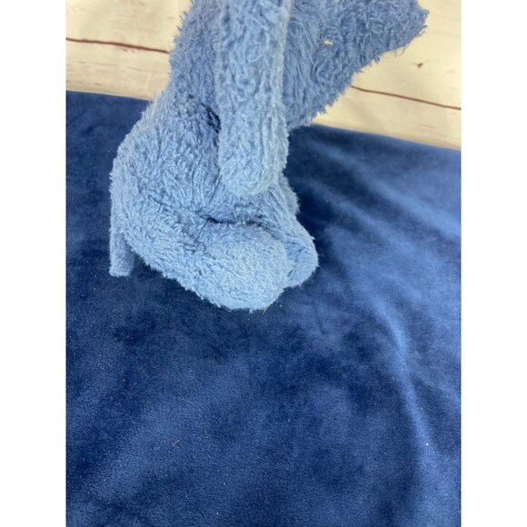 Janie and Jack Blue Elephant‎ Faux Fur Plush Rattle Soft Baby Toy Lovey 6" - Picture 6 of 8